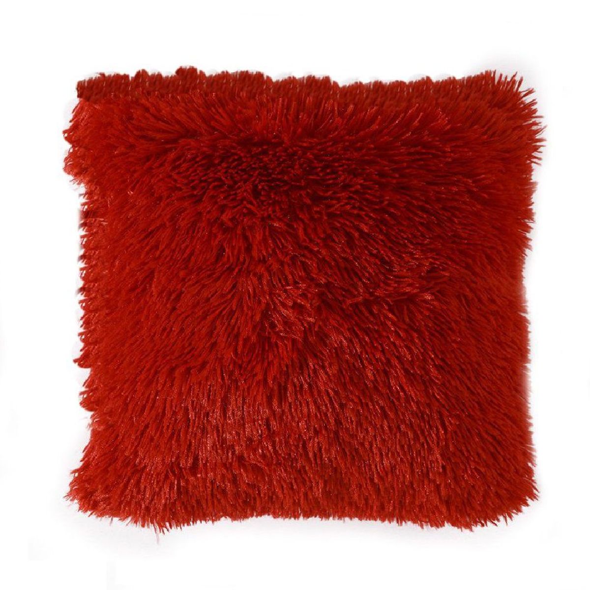 BANZAY - Funda Para Cojin Peludo Rojo