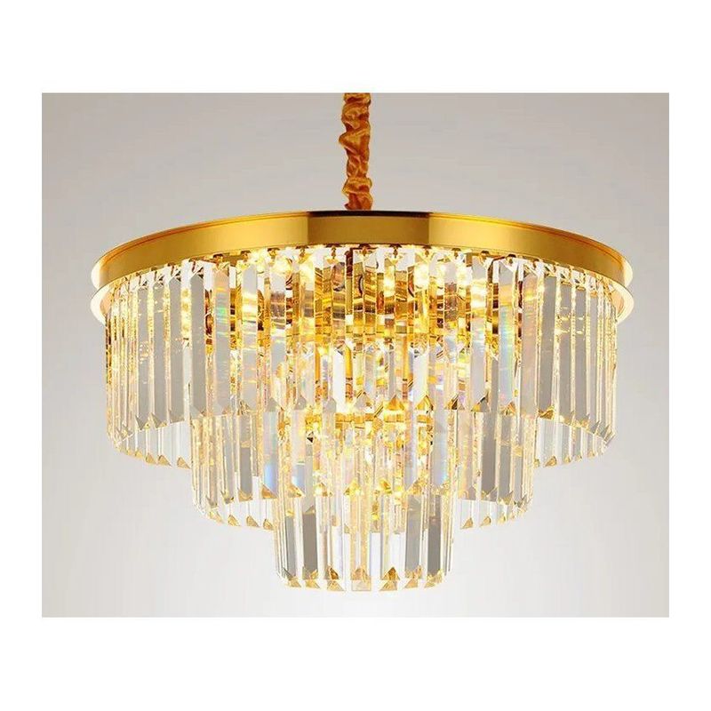 KIDSHOP - Lampara de techo colgante cristal 12 bombilos