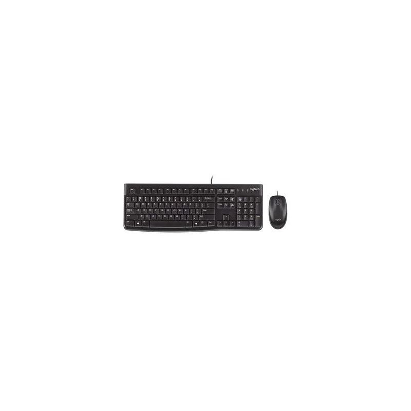 LOGITECH - Combo Teclado y Mouse Alambrico USB Logitech MK120 Negro En Español