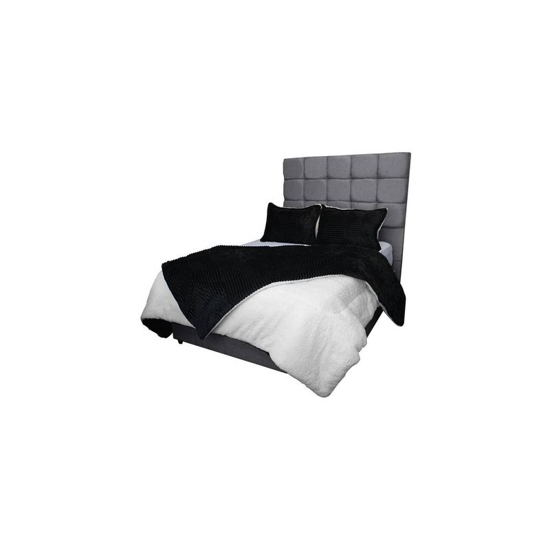 PLUMA HOME - Edredón ovejero microfibra negro medida doble