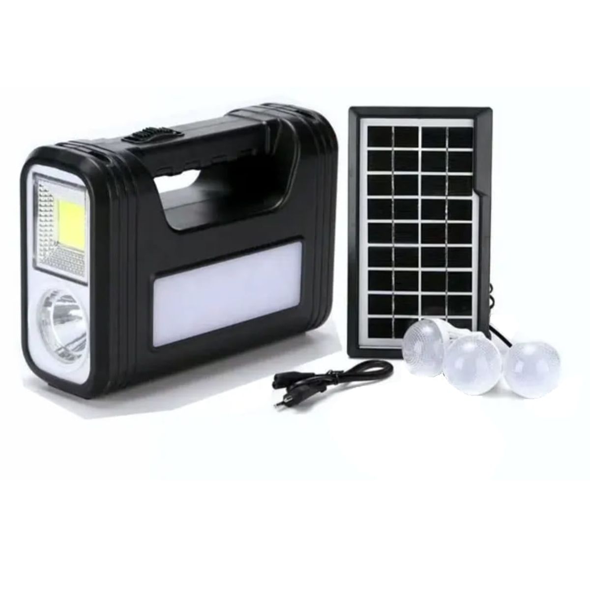 KIDSHOP - Kit Panel Solar Lámpara 3 Bombillos GD-8019
