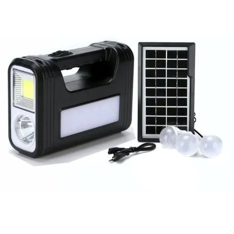 KIDSHOP - Kit Panel Solar Lámpara 3 Bombillos GD-8019