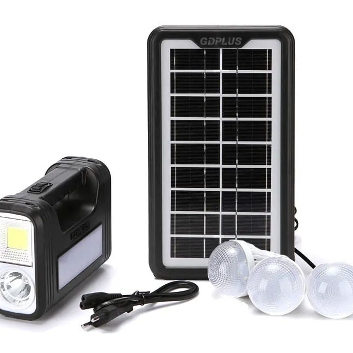 KIDSHOP - Kit Panel Solar Lámpara 3 Bombillos GD-8019