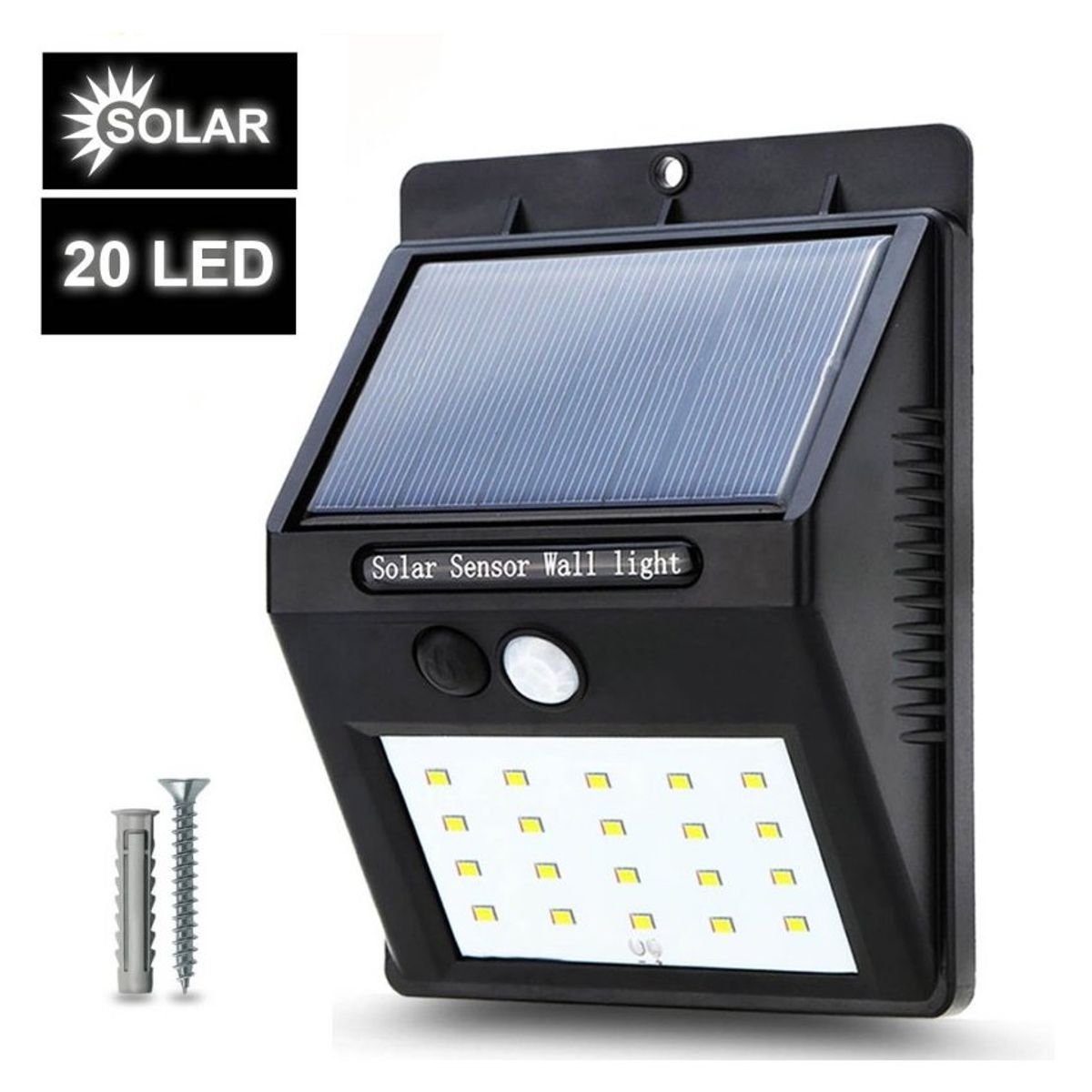KIDSHOP - Lámpara luz led Exteriores Sensor Movimiento Panel Solar 152792