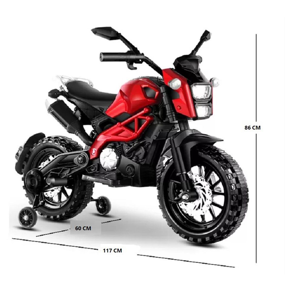 KIDSHOP - Moto Carro Recargables Electricos Montables Niños 3-8 Años Rojo 651200