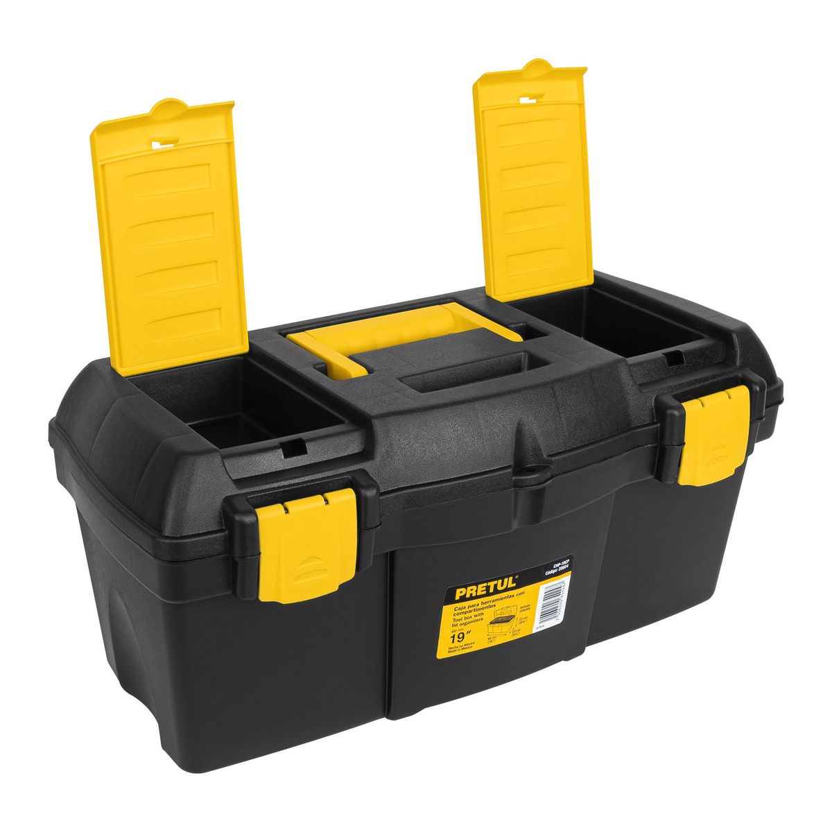 PRETUL - Caja De Herramientas De 48 Cm Con Compartimientos Y Charola Pretul