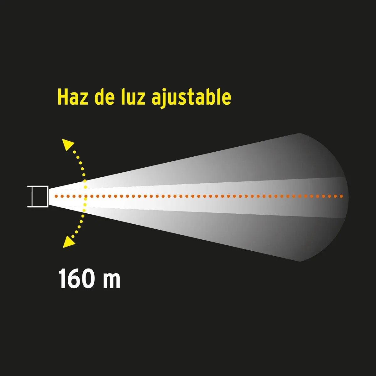 TRUPER - Linterna De Aluminio Tipo Minero Led Recargable, 160Metros Truper