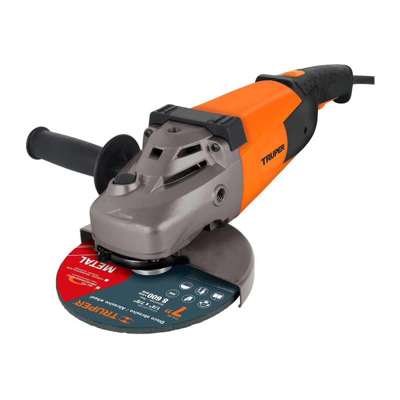 TRUPER - Pulidora Angular Profesional De 7", 2.100 W Con Accesorios Truper