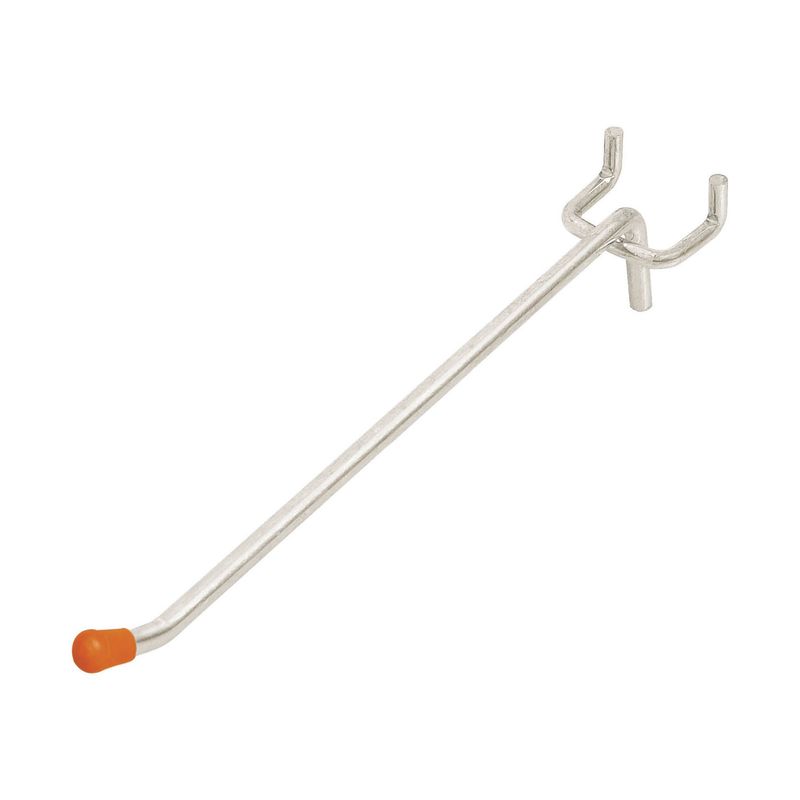 TRUPER - Gancho Recto De 15 Cm Para Panel Ranurado, Con Punta De Goma Truper