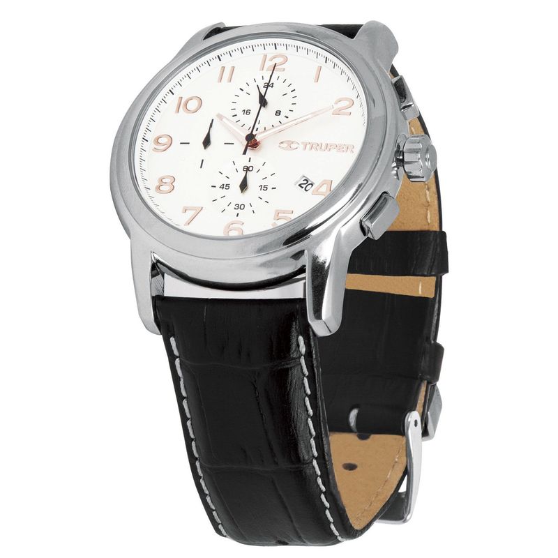TRUPER - Reloj Para Hombre Truper Correa En Cuero Resistente Al Agua Truper