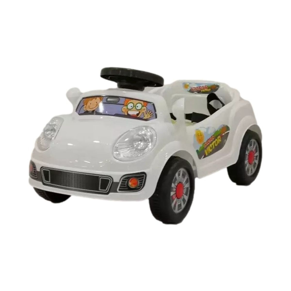 KIDSHOP - Carro Electricos Montable Control Remoto ABM818-T Blanco