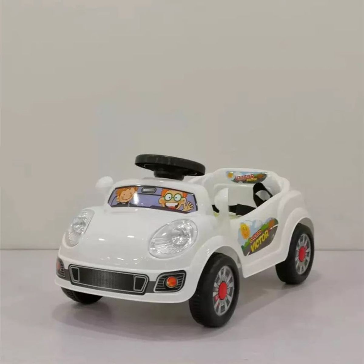 KIDSHOP - Carro Electricos Montable Control Remoto ABM818-T Blanco