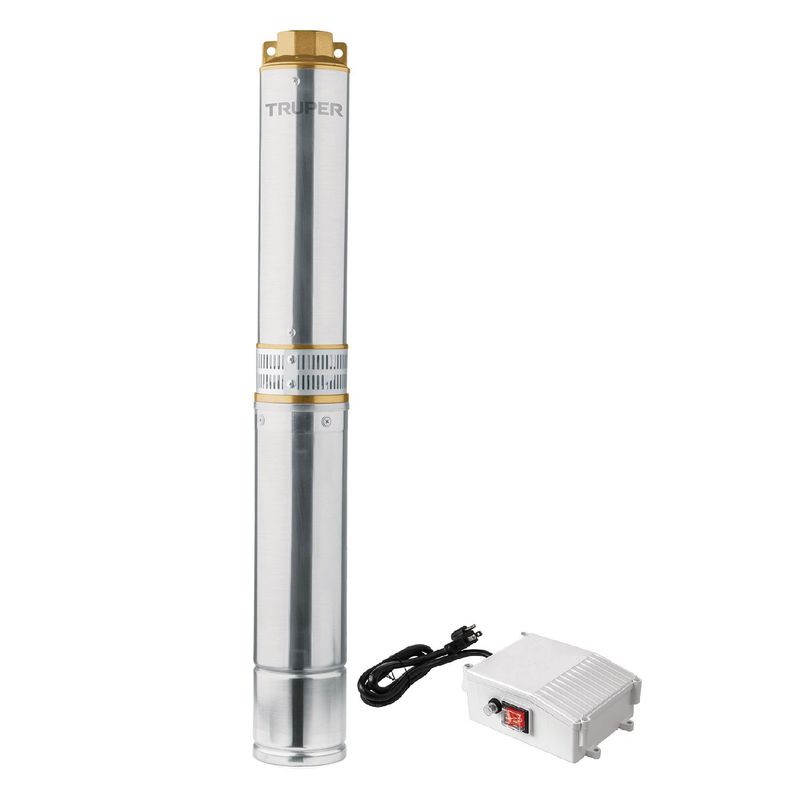 TRUPER - Bomba Sumergible Bala 1 Hp Acero Inoxidable, Agua Limpia Truper