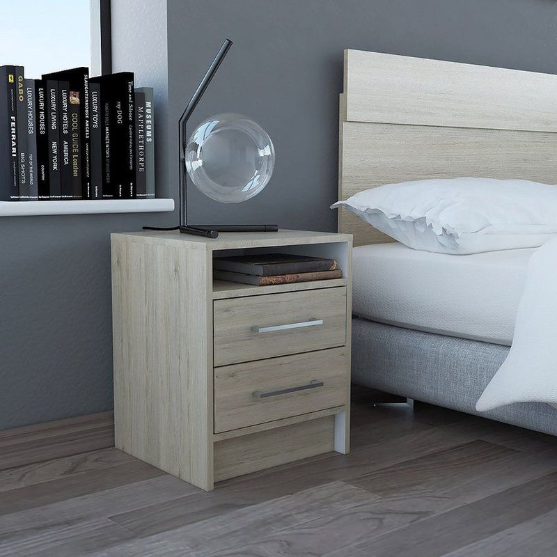 RTA DESIGN - Mesa de noche eter mrb 3758 rovere/bc 51,0 x 40,0 x 37,6 rta muebles