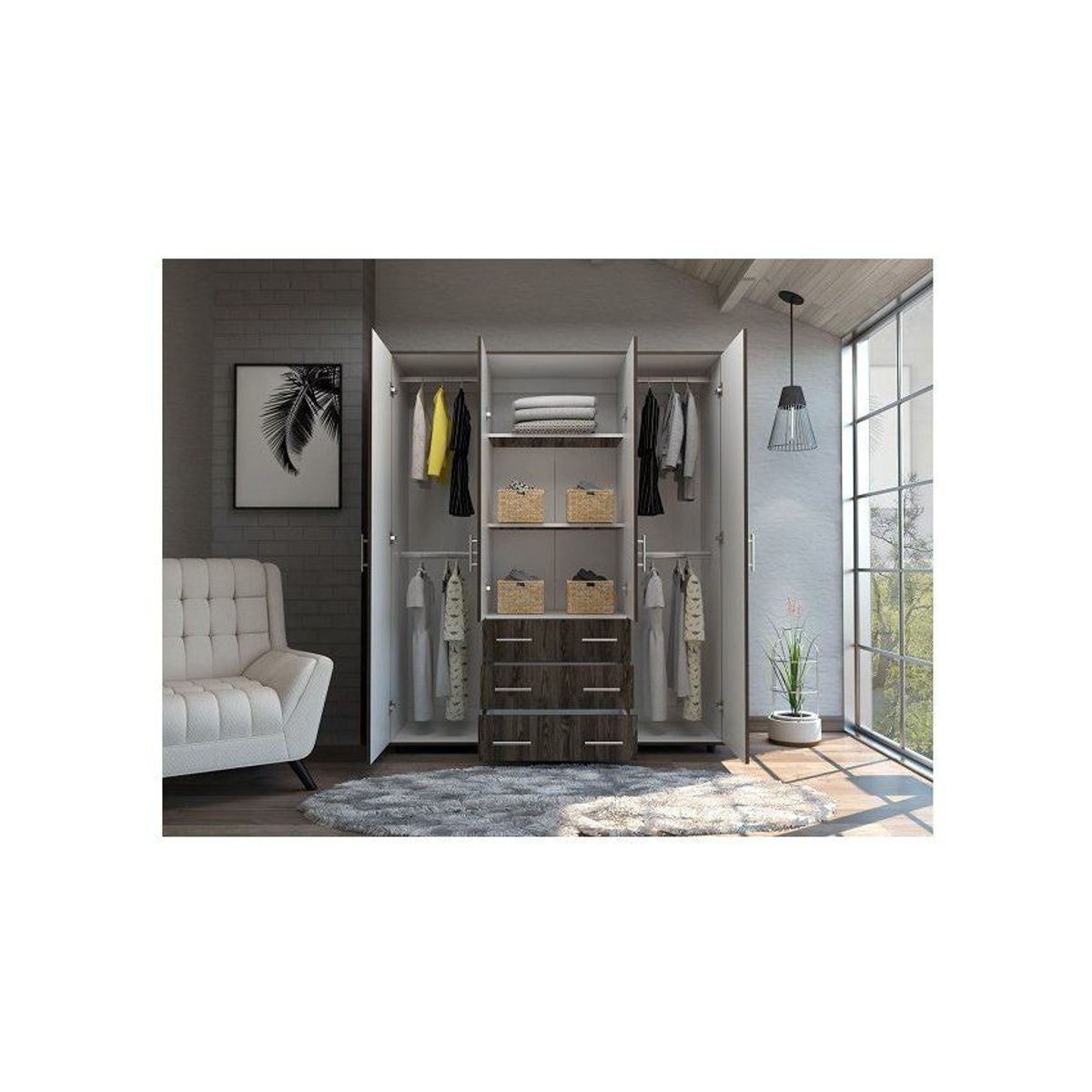 RTA DESIGN - Closet fontan  ccb 4944 coñac + blanco