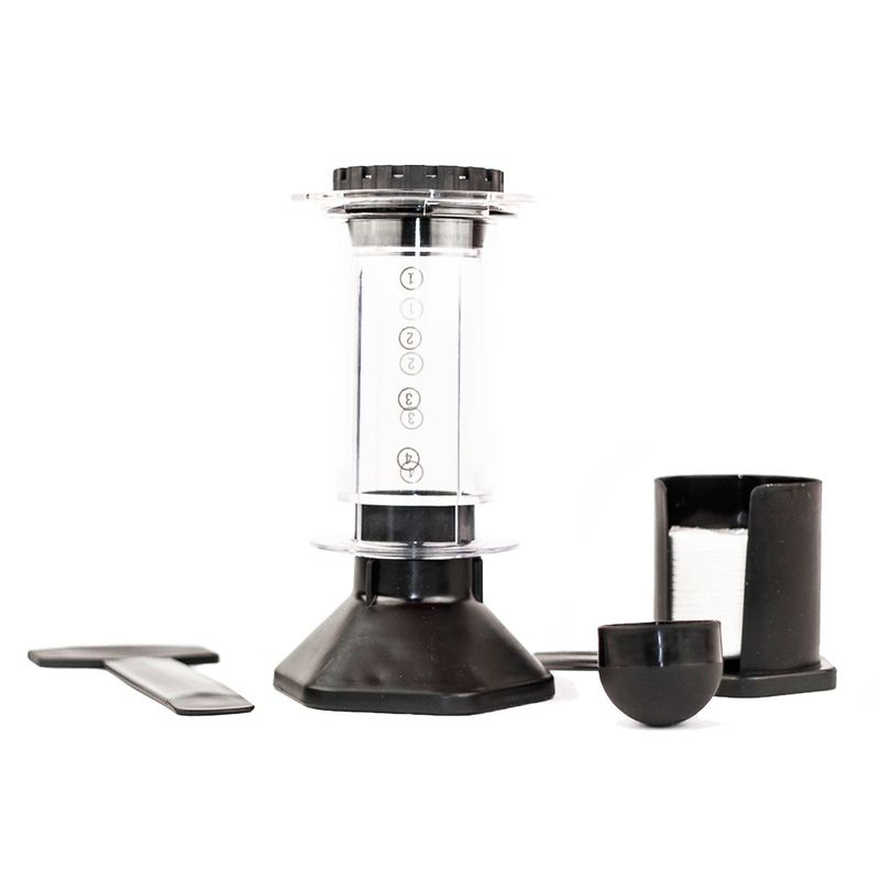 GENERICO - Cafetera aeropress transparente + 200 filtros