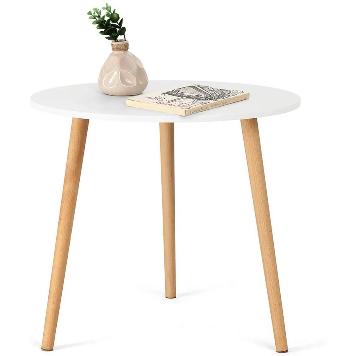 BANZAY - Mesa Centro de Sala Nórdico - Blanco