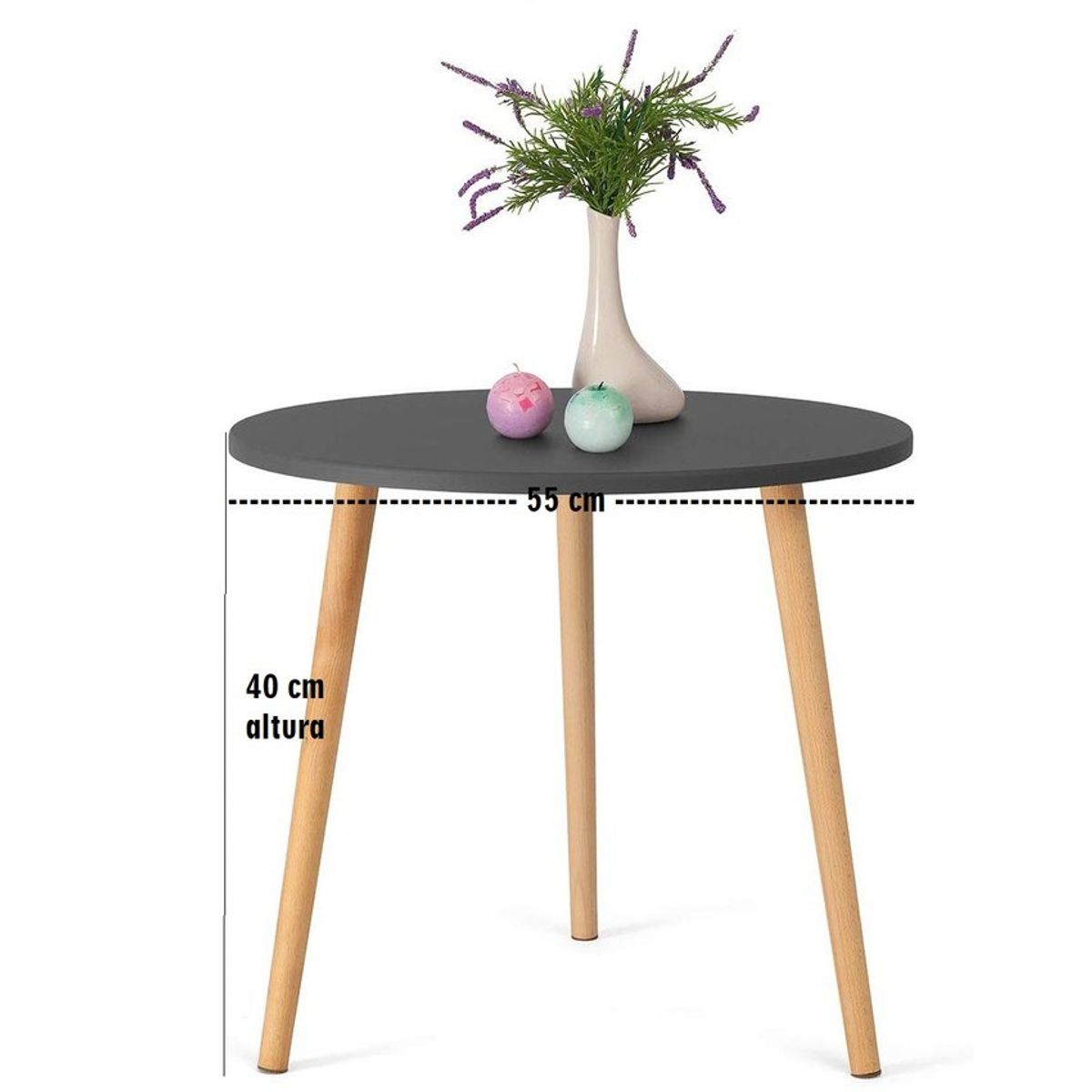 BANZAY - Mesa Centro de Sala Nordico - Gris