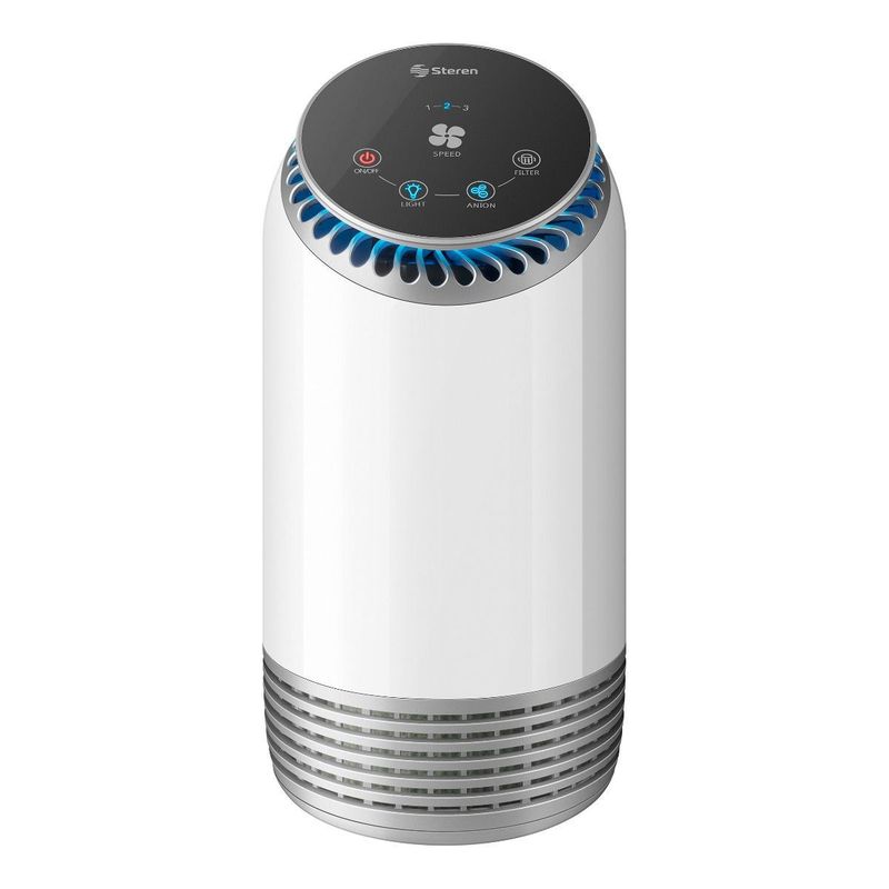 STEREN - Ionizador Purificador De Aire Filtro HEPA Mini Torre Steren