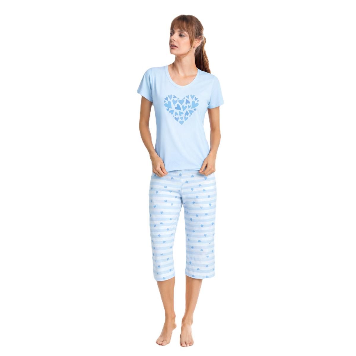 ROMANELLA - Conjunto Pijama Capri Andrea  Romanella