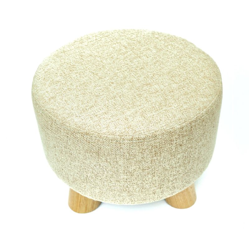 BANZAY - Puff Auxiliar Butaco ReposaPies Redondo - Beige