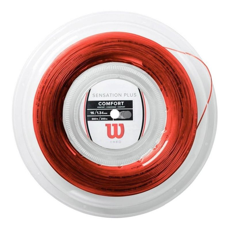 WILSON - Cuerda Para Raqueta De Tenis Wilson Sensation Plus 16 Rojo