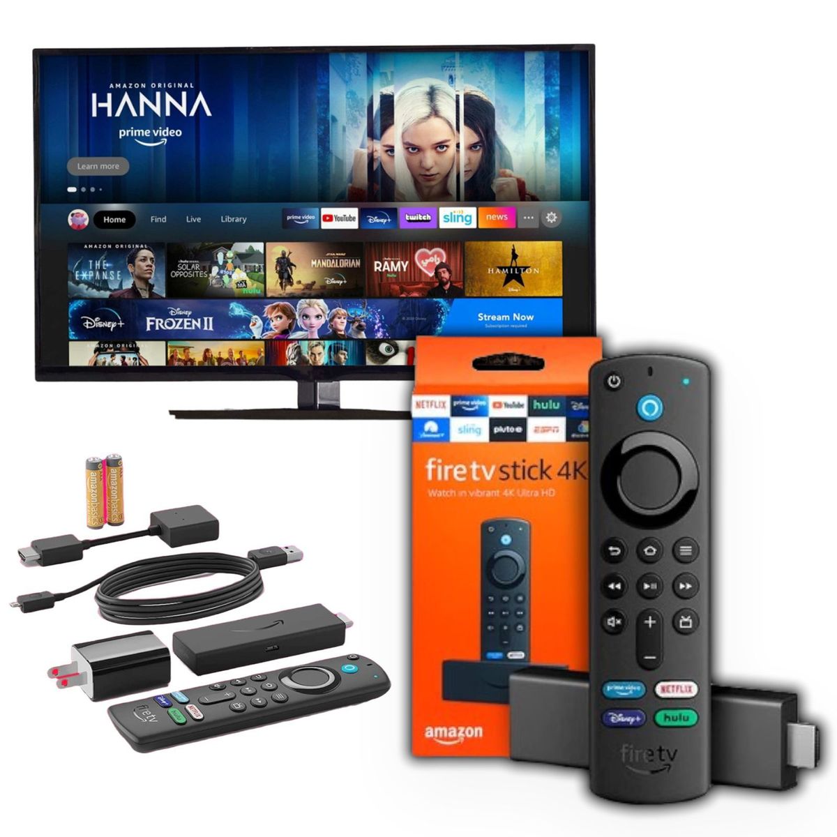 AMAZON - Fire Tv 4k Ultima Versión Control Por Voz Botones Directos Negro