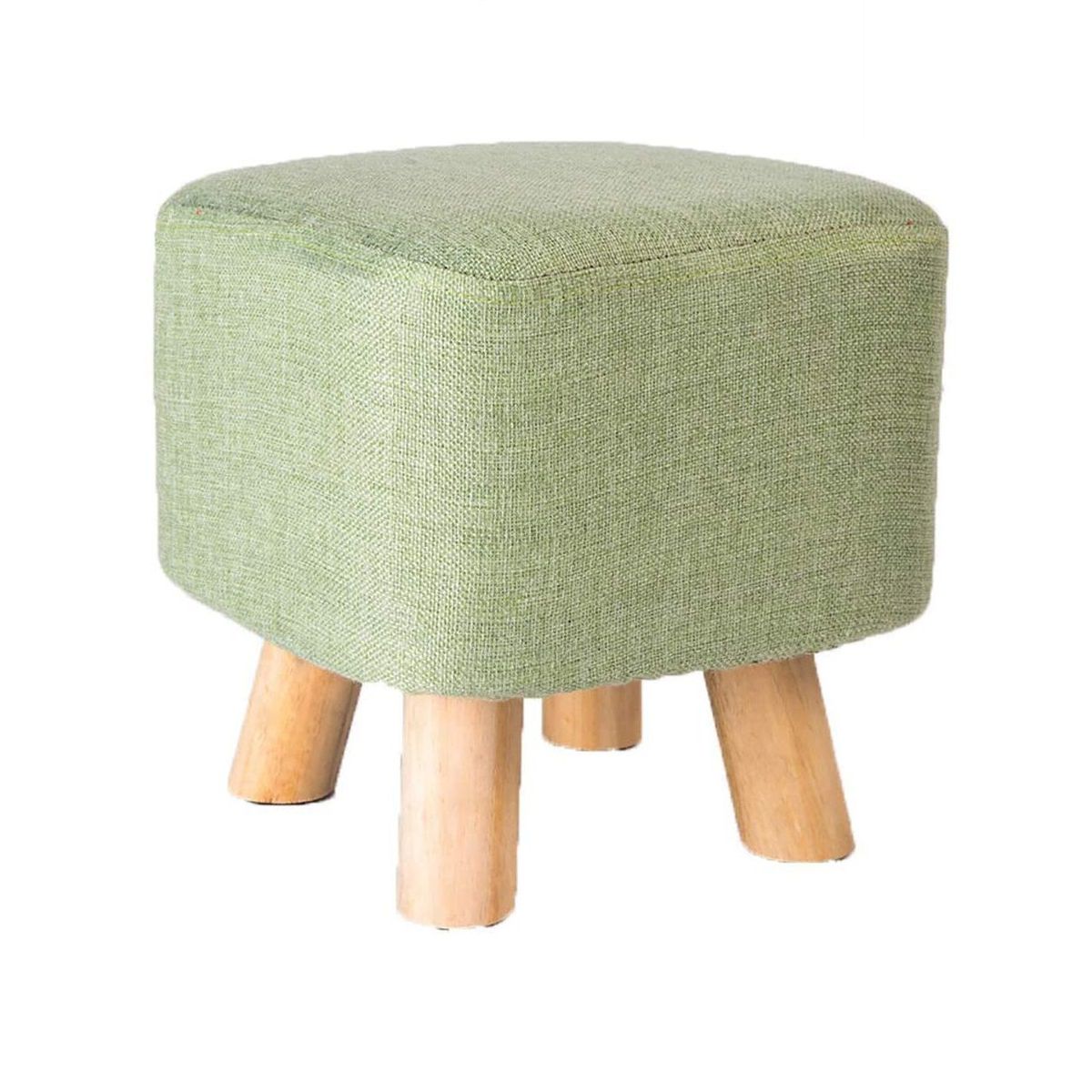 BANZAY - Puff Auxiliar Butaco Cuadrado ReposaPies - Verde Menta