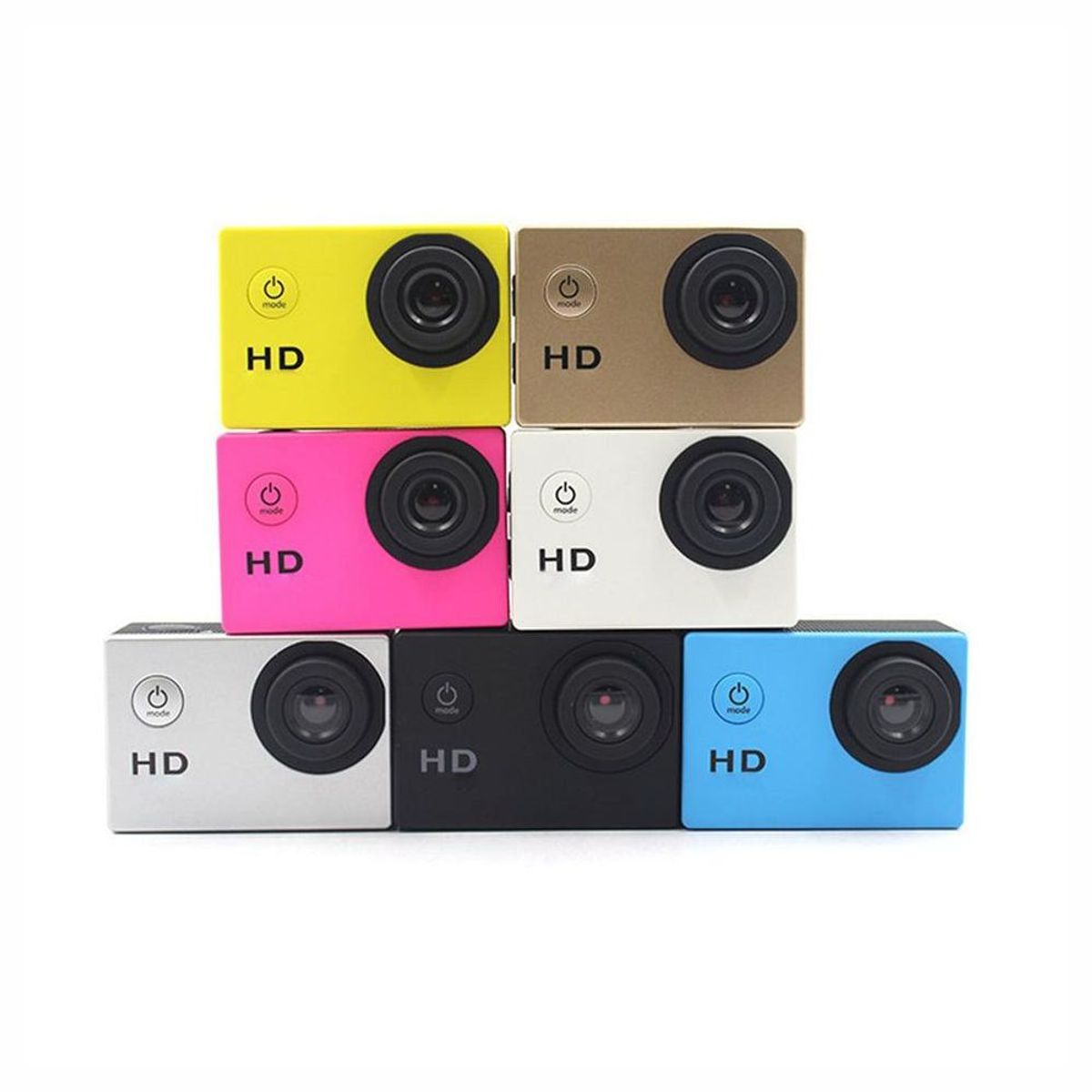 GENERICO - Camara Deportiva Sumergible  Accesorios Color Dorado