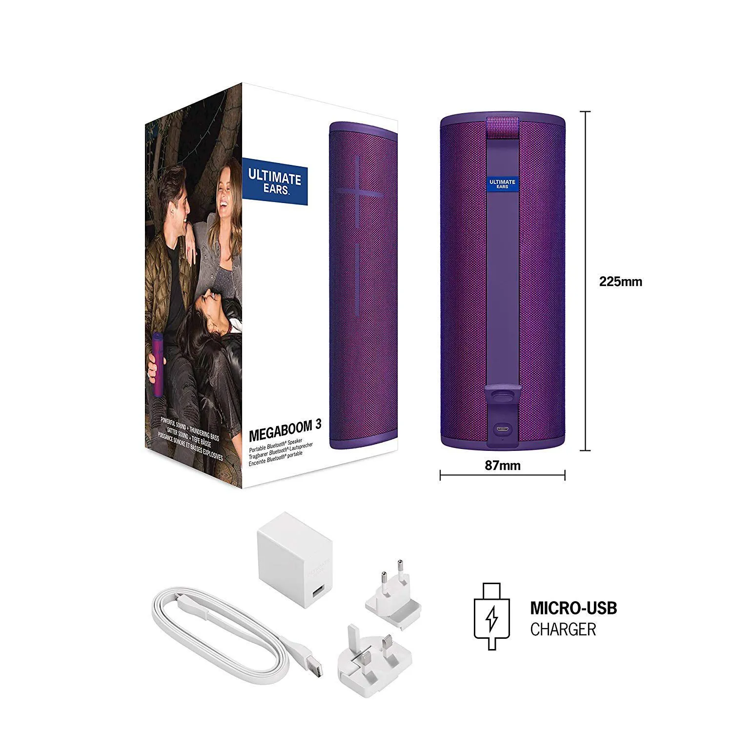 Altavoz Bluetooth Ultimate Ears Megaboom 3 Ultraviolet Purple