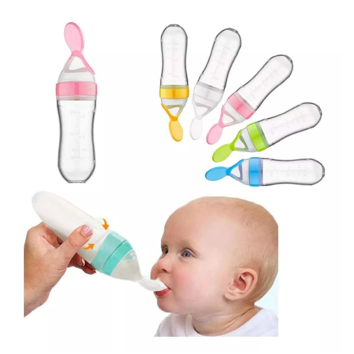 MUNDO BEBE - Tetero cuchara  biberón frutas Para Bebe