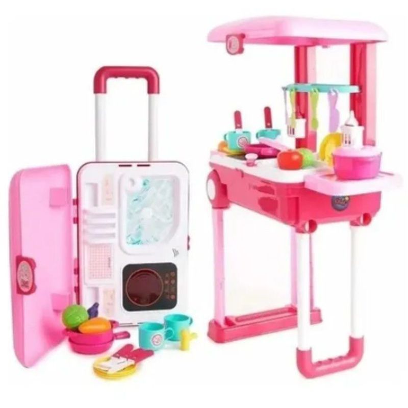 JUGUETERIA EXPRESS - Set de cocina maleta 2 en 1 juguete infantil
