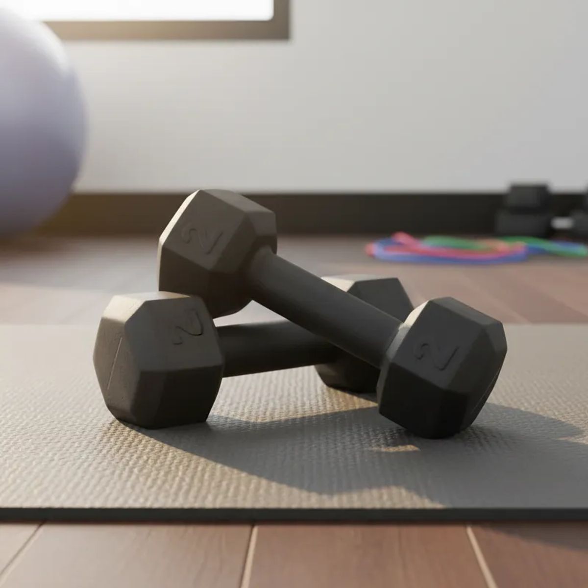 GENERICO - Mancuernas o Pesas 2 Kg par Total 4 Kilos