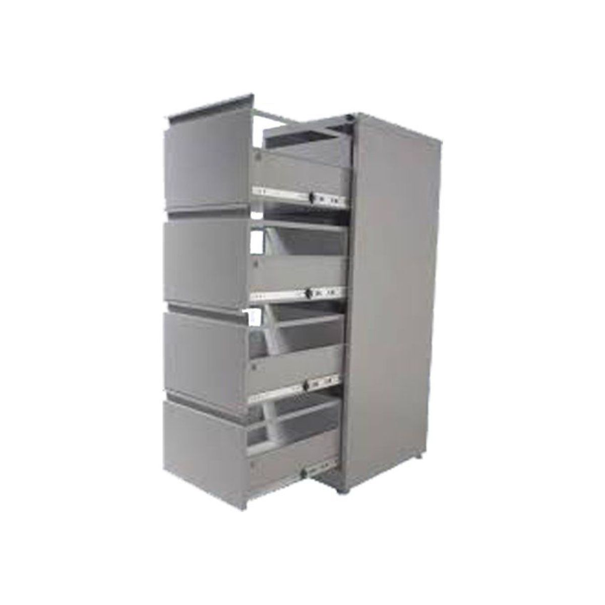 GENERICO - Archivador metálico 4 gavetas gris claro