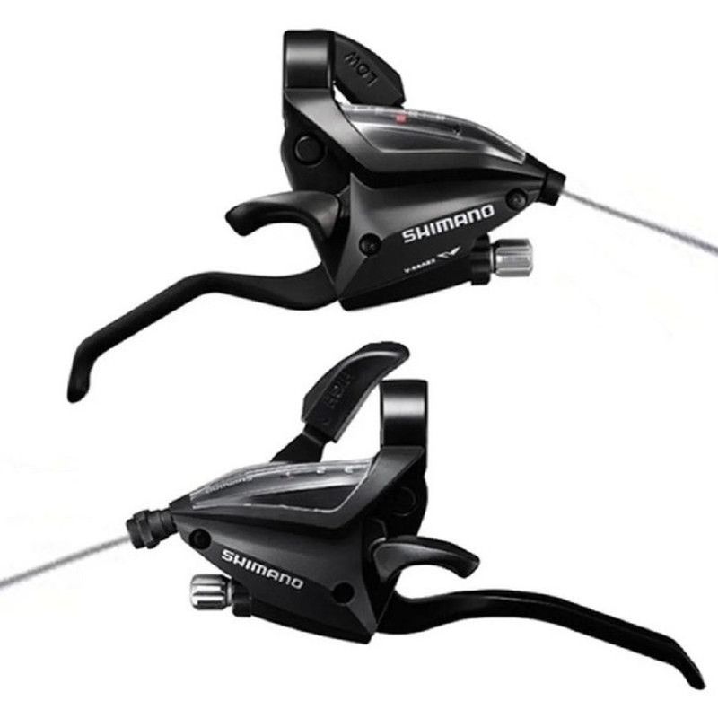 SHIMANO - Manilares Integrados Shimano Tourney 7 Vel EF500 Aluminio