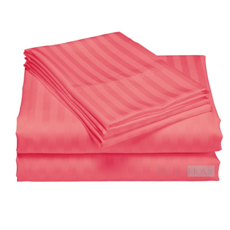 GENERICO - Juego De Sábanas Bella Home Semi Doble 120x190x30 Cm Coral