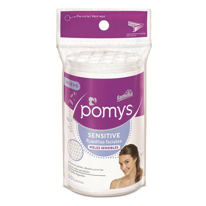 FAMILIA - Rueditas De Algodon Familia Pomys Sensitive 50 Unidades