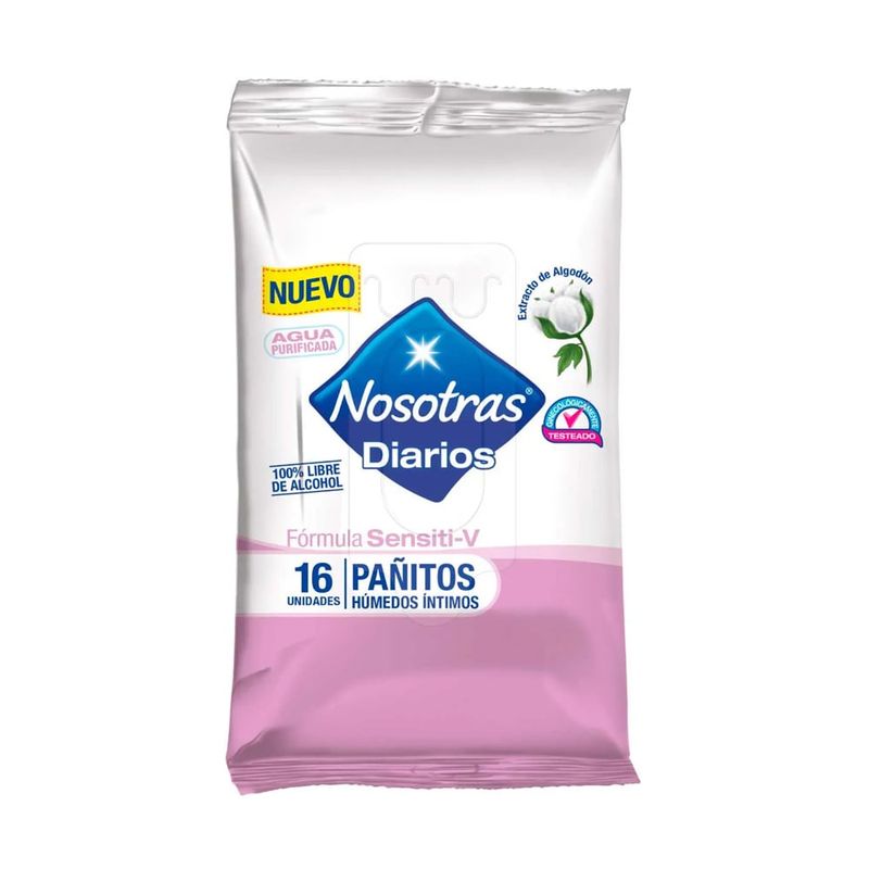 NOSOTRAS - Pañitos Humedos Nosotras Sensitive 16 Unidades