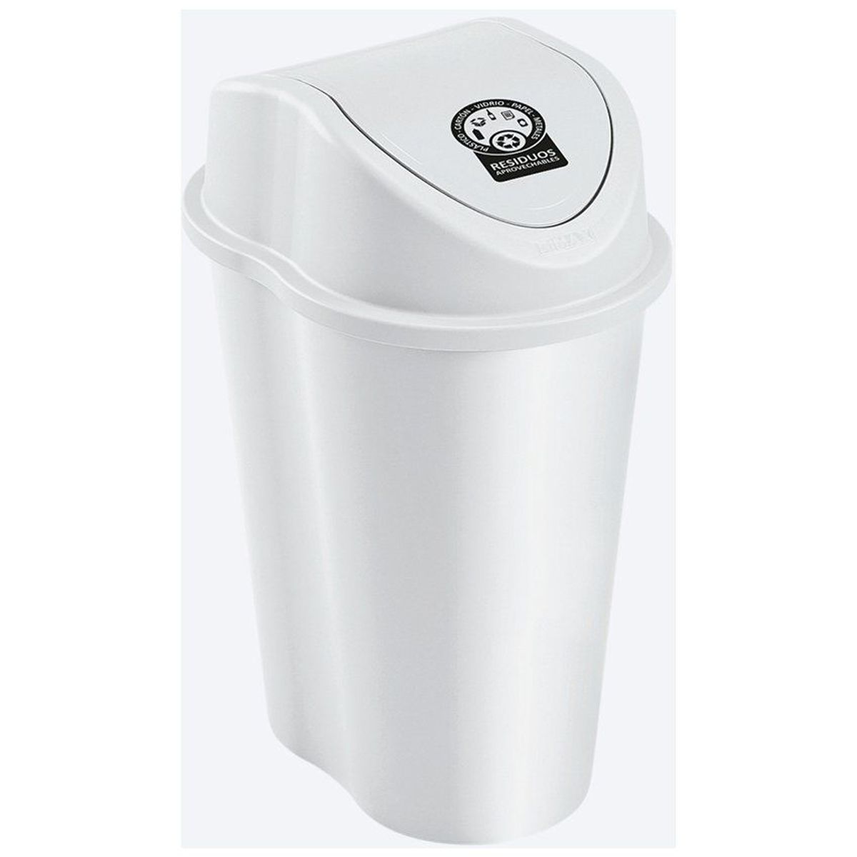 RIMAX - Papelera Rimax Tapa Vaiven 25 Litros Blanca