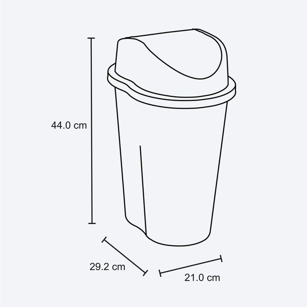 RIMAX - Papelera Rimax Tapa Vaiven 10 Litros