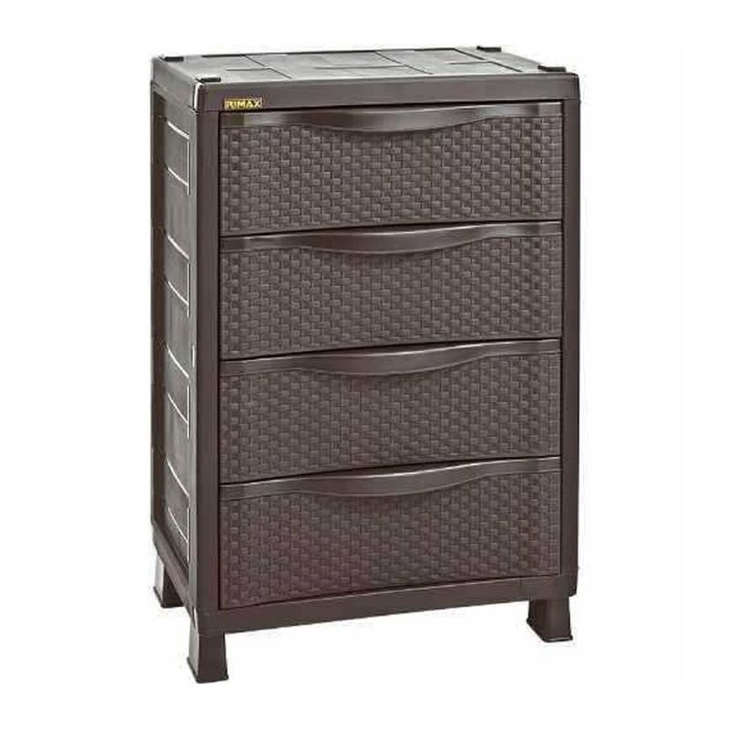 RIMAX - Armario Cajonero Rimax Apariencia Rattan Wengue