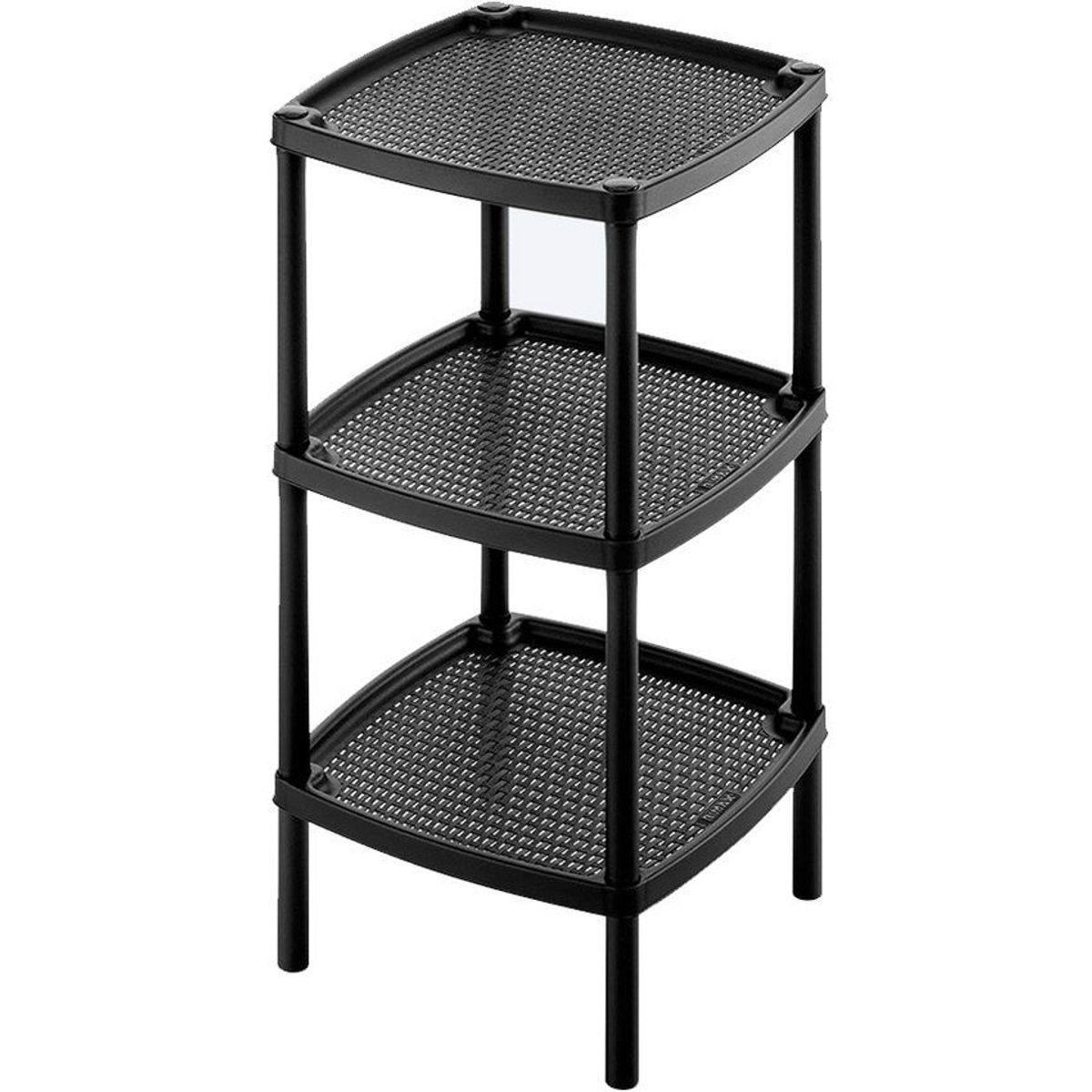 RIMAX - Mesa Multiusos Cuadrado Rimax 3 Niveles Negra