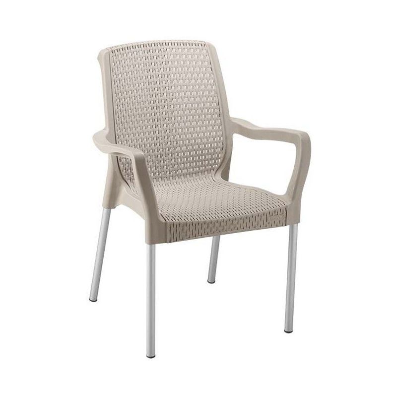 RIMAX - Silla Shia Con Brazos Rimax Taupe
