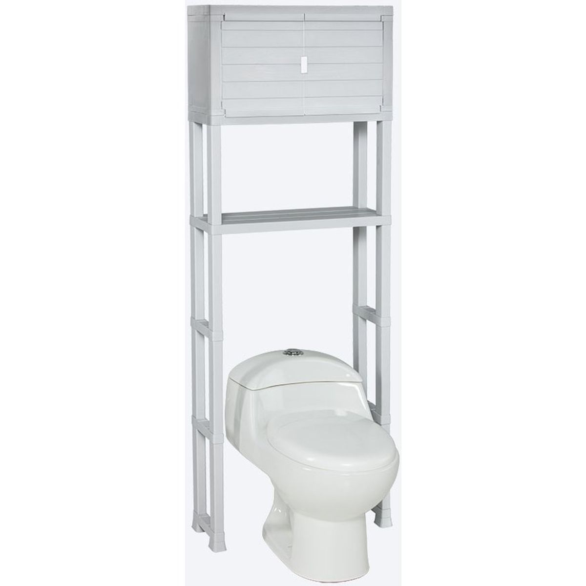 RIMAX - Estante Organizador con Puertas para Baño Rimax Gris Hielo