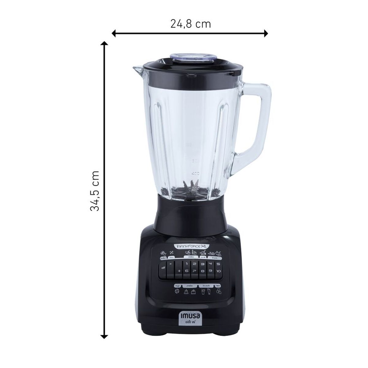 IMUSA - Licuadora imusa infiny force xl 10 velocidades negro