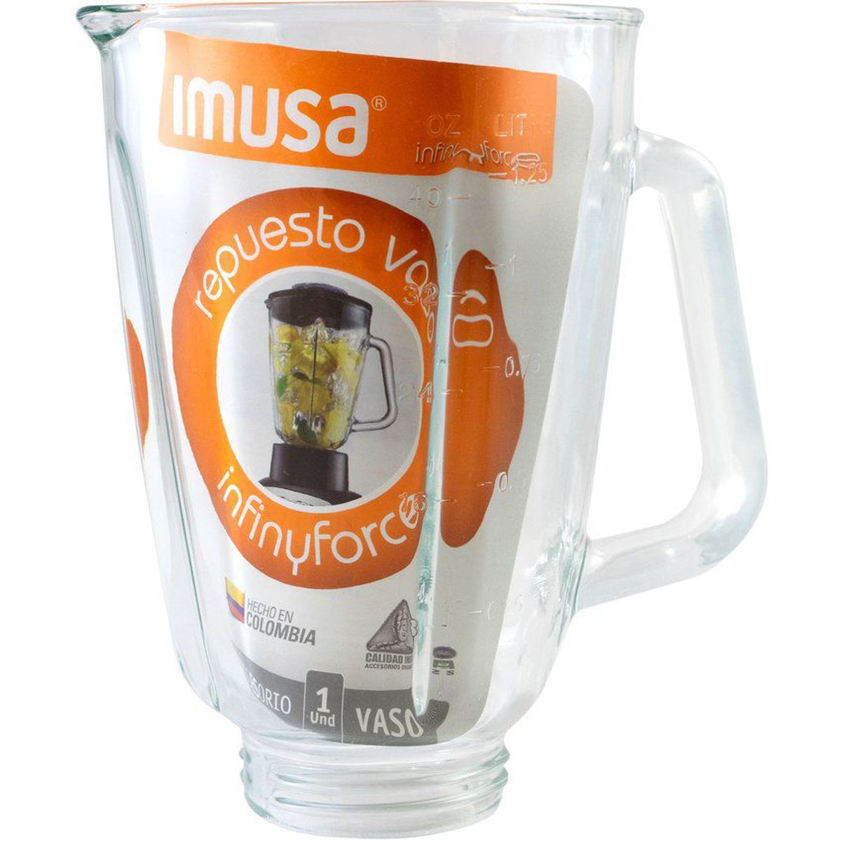 IMUSA - Vaso de vidrio imusa para licuadora infiny force