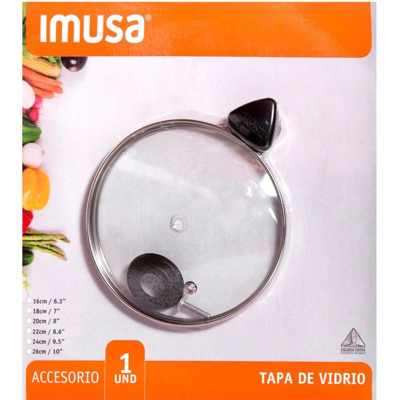 IMUSA - Respuesto tapa de vidrio 20 cm imusa