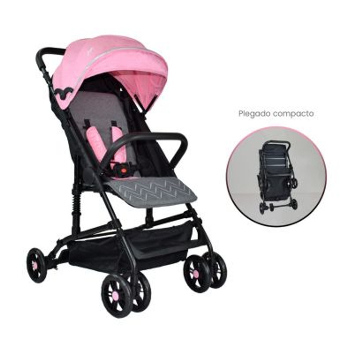 PREMIUM BABY - Coche Bebe Praga Premium Baby  Rosa