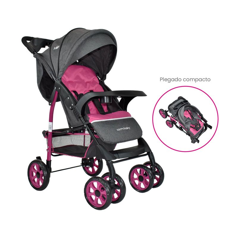 HAPPY BABY - Coche Bebe Happy Baby Klaus Rosa