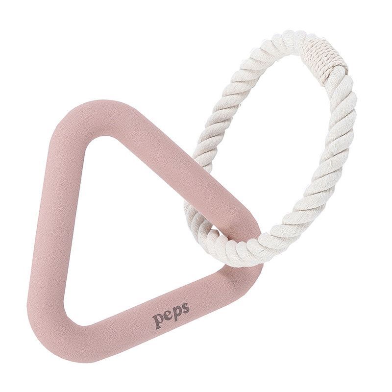 PEPS WE LOVE BEST FRIENDS - Juguete Perro Mordedor Interactivo Cuerda y Caucho Rosa M-